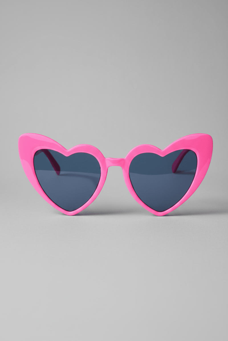 Shop Unique Vintage Unique Vintage x Barbie Hot Pink Heart Frame Sunglasses Sunglasses for women – premium loungewear and festival fashion at Spoiled Brat
