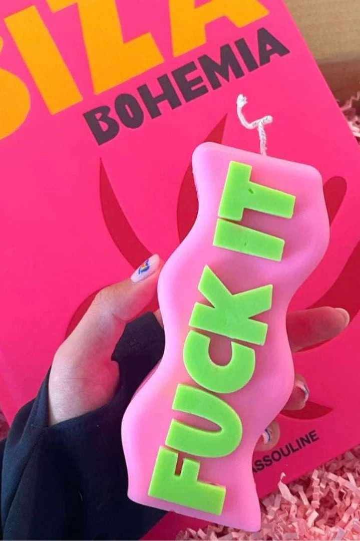 Wavey Casa Fuck It Candle by Wavey Casa – Candles – Pink | Spoiled Brat UK