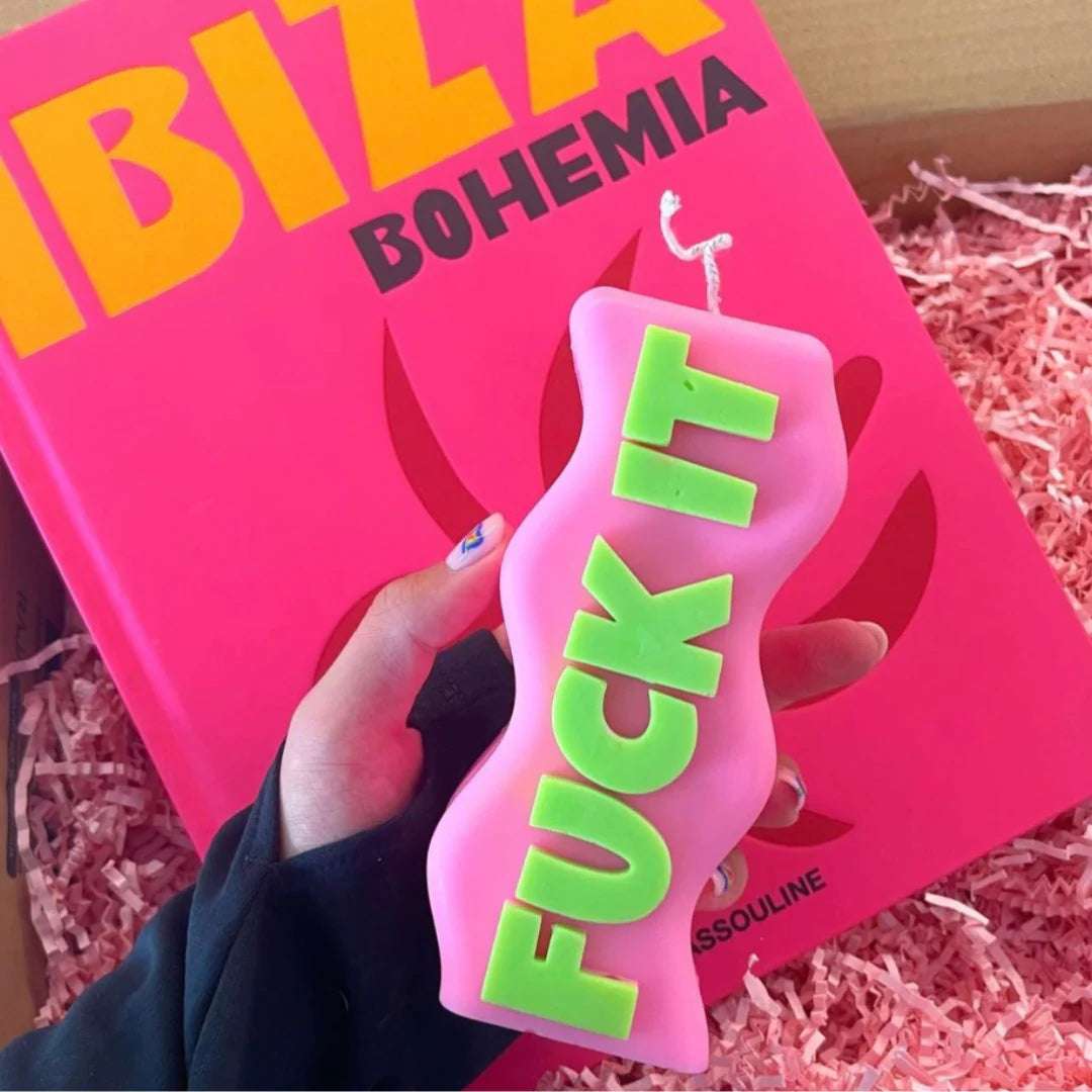 Shop Wavey Casa Wavey Casa Fuck It Candle Candles for women – premium loungewear and festival fashion at Spoiled Brat