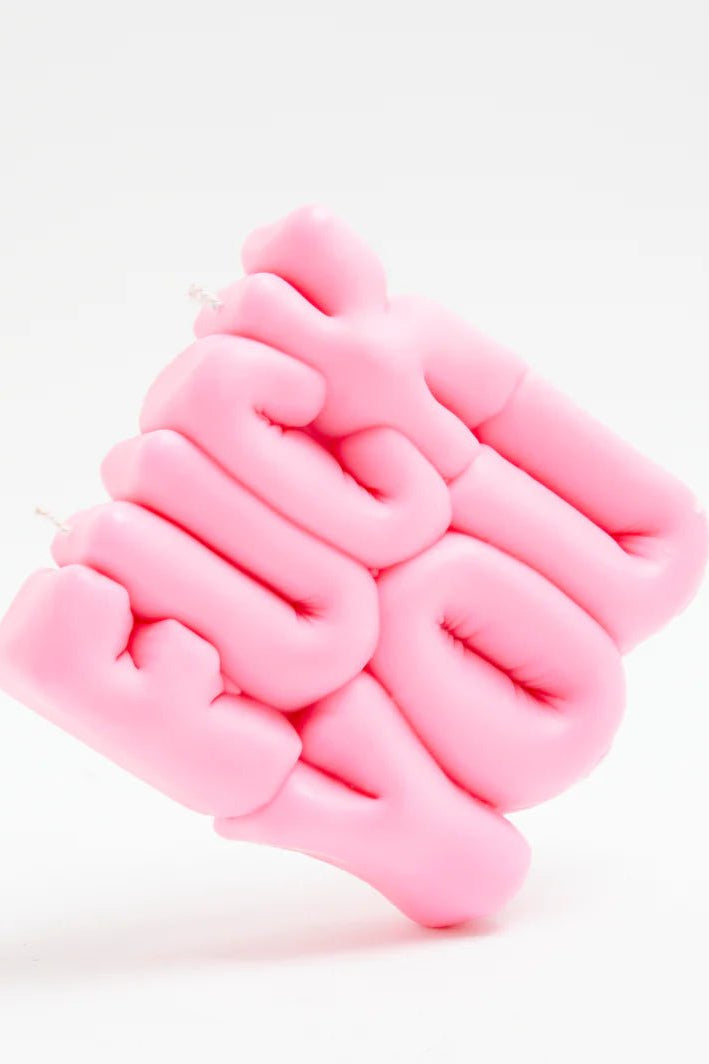 Wavey Casa FUCK You Pink Puffer Candle by Wavey Casa – Candles – Pink | Spoiled Brat UK