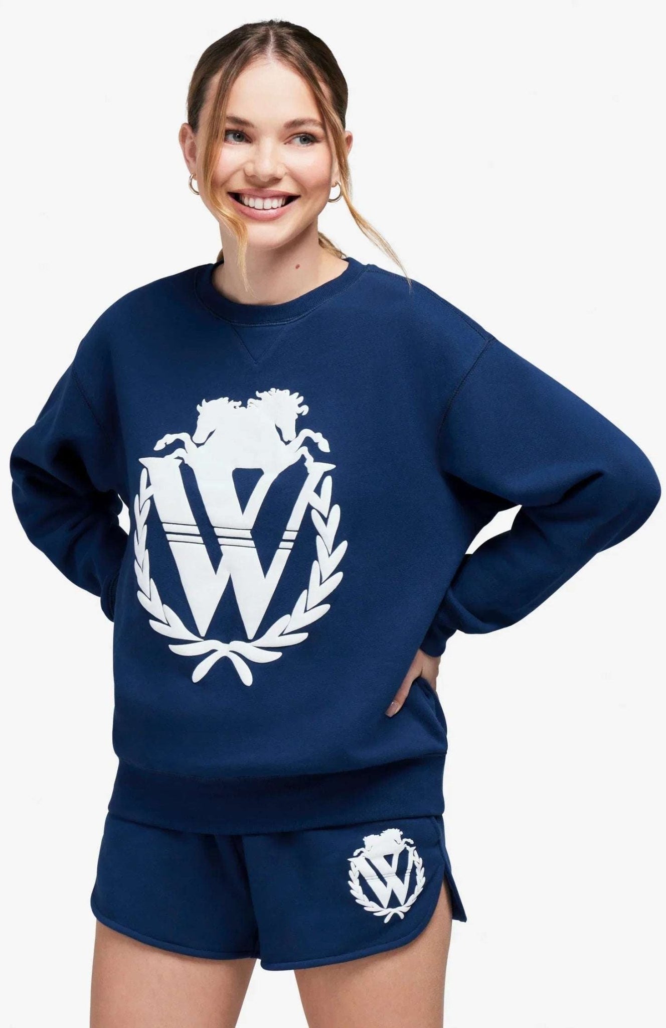 Shop Wildfox Wildfox 90s Crest Cody Sweatshirt Jumper for women – premium loungewear and festival fashion at Spoiled Brat