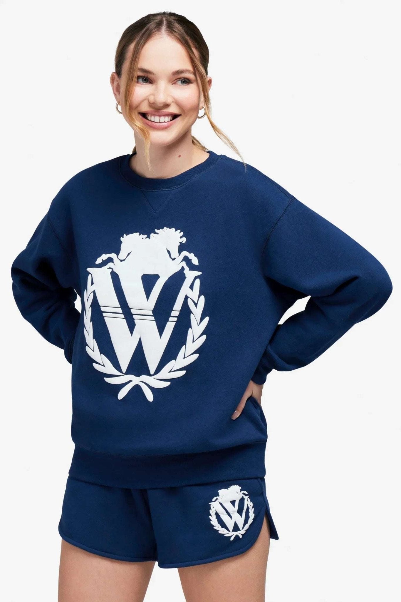 Shop Wildfox Wildfox 90s Crest Cody Sweatshirt Jumper for women – premium loungewear and festival fashion at Spoiled Brat