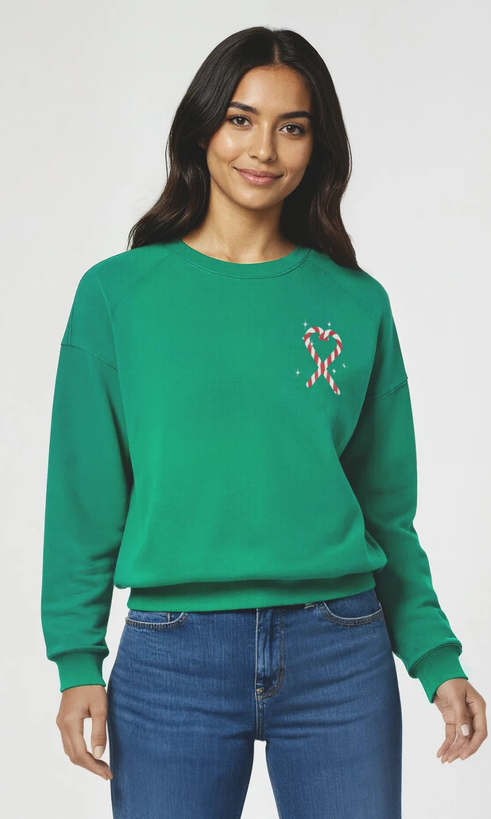 Wildfox Christmas Tinis & Tinsel Keely Raglan Sweatshirt by Wildfox – Hooded Sweatshirt – Green | Spoiled Brat UK
