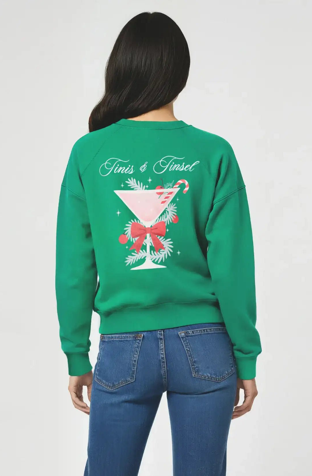 Wildfox Christmas Tinis & Tinsel Keely Raglan Sweatshirt - Spoiled Brat