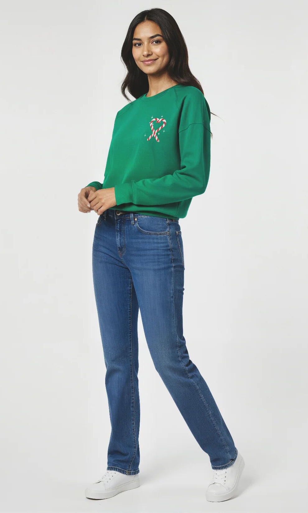 Wildfox Christmas Tinis & Tinsel Keely Raglan Sweatshirt by Wildfox – Hooded Sweatshirt – Green | Spoiled Brat UK