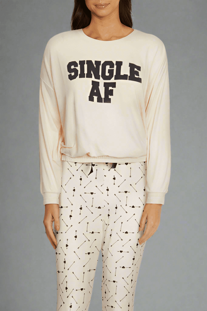Shop Wildfox Wildfox Single AF Pyjamas as seen on Malin Andersson Pyjamas for women – premium loungewear and festival fashion at Spoiled Brat