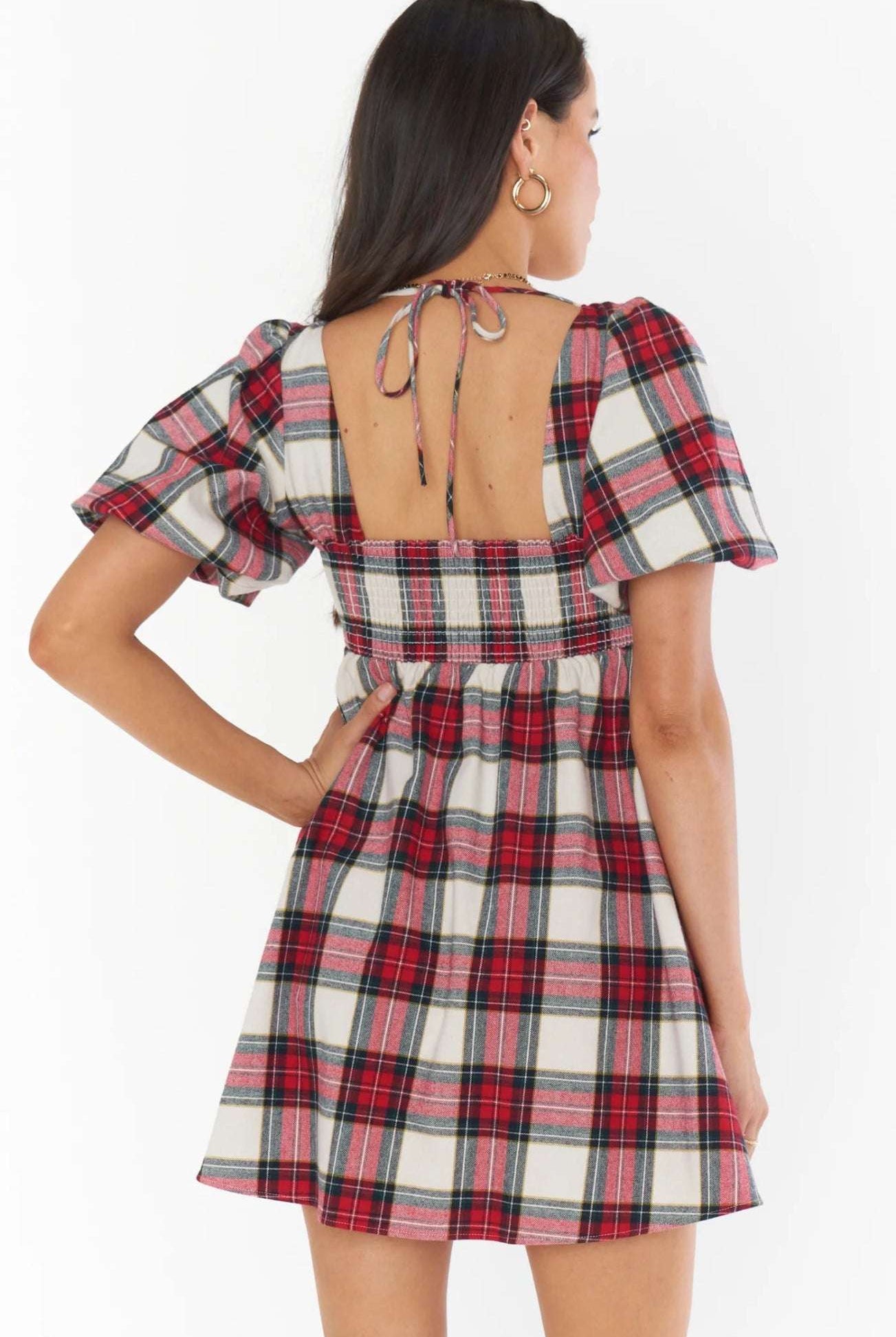 Shop Show Me Your Mumu Show Me Your Mumu Smitten Tartan Babydoll Dress Party Dress for women – premium loungewear and festival fashion at Spoiled Brat
