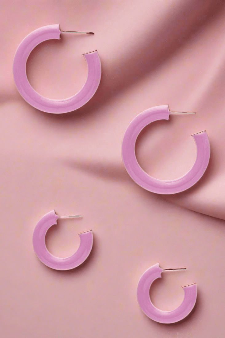 Shop 8 Other Reasons Sofia Richie x 8 Other Reasons Pink Hoop Earrings Earrings for women – premium loungewear and festival fashion at Spoiled Brat