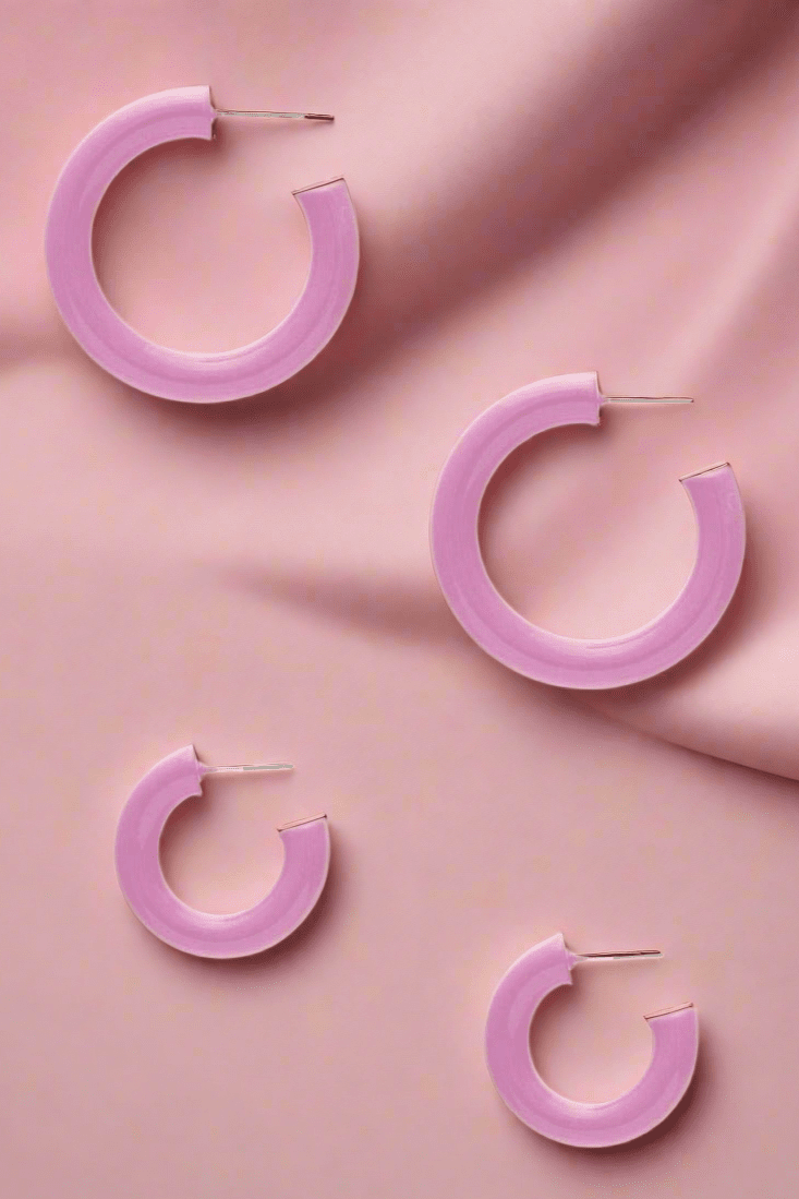 Shop 8 Other Reasons Sofia Richie x 8 Other Reasons Pink Hoop Earrings Earrings for women – premium loungewear and festival fashion at Spoiled Brat