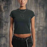 The Ragged Priest Cross My Heart Baby Tee Top by The Ragged Priest as seen on celebrities