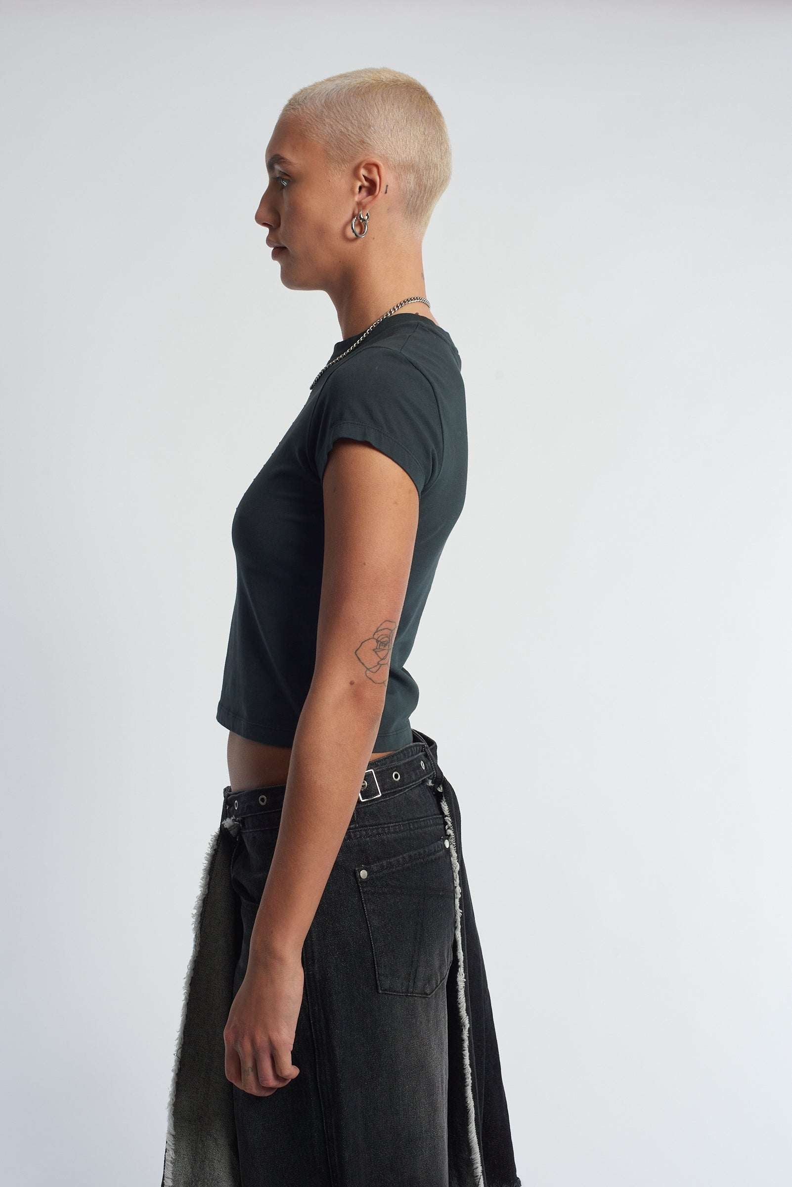 The Ragged Priest Cross My Heart Baby Tee Top by The Ragged Priest as seen on celebrities