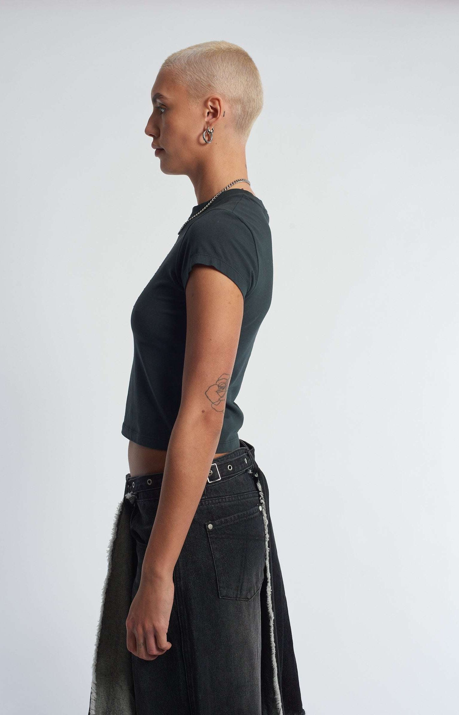 The Ragged Priest Cross My Heart Baby Tee Top by The Ragged Priest as seen on celebrities