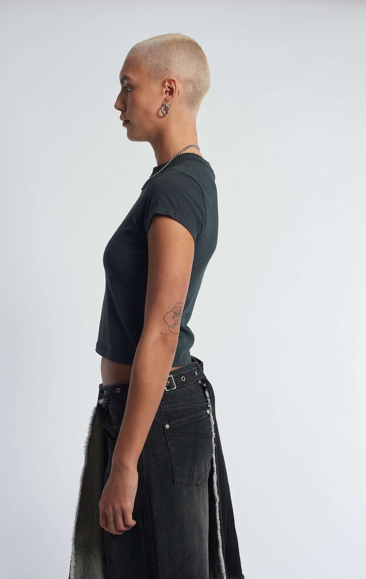 The Ragged Priest Cross My Heart Baby Tee Top by The Ragged Priest as seen on celebrities