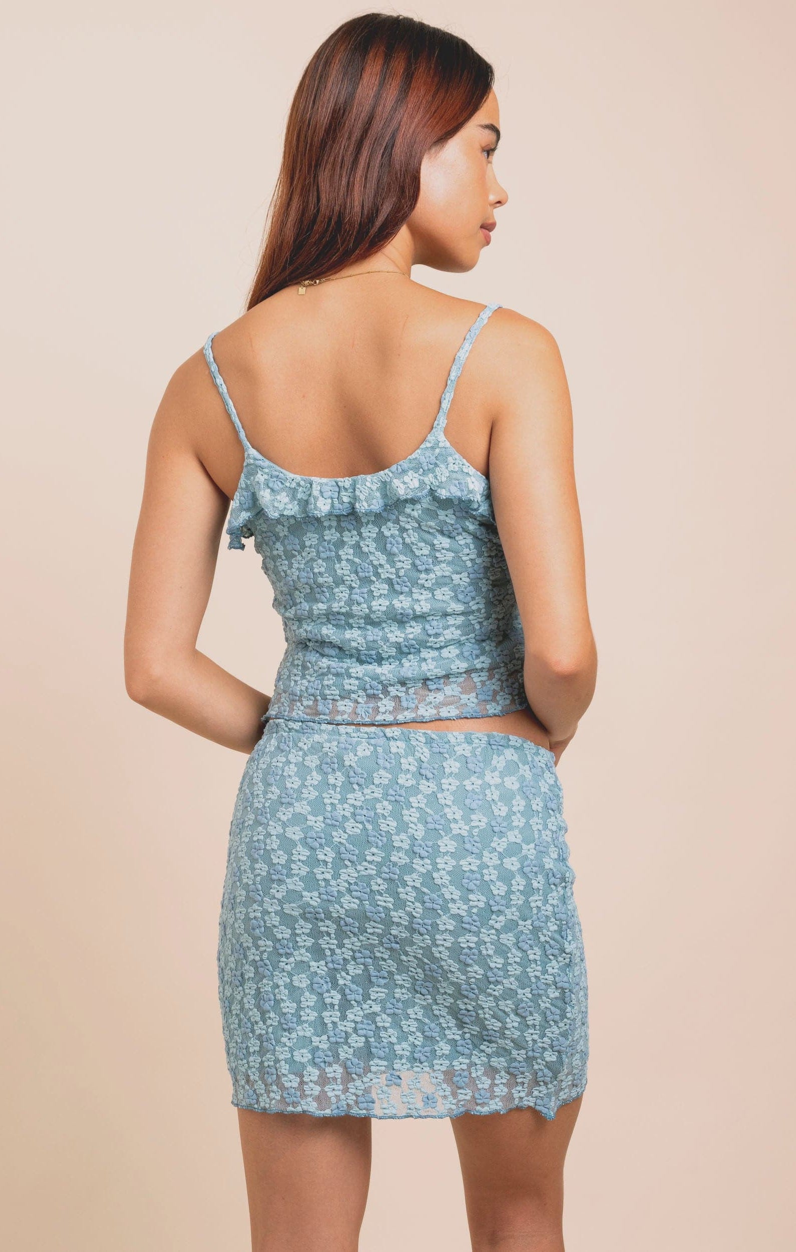 Daisy Street Ruffle Detail Bubble Lace Cami Top Cami Top by Daisy Street as seen on celebrities