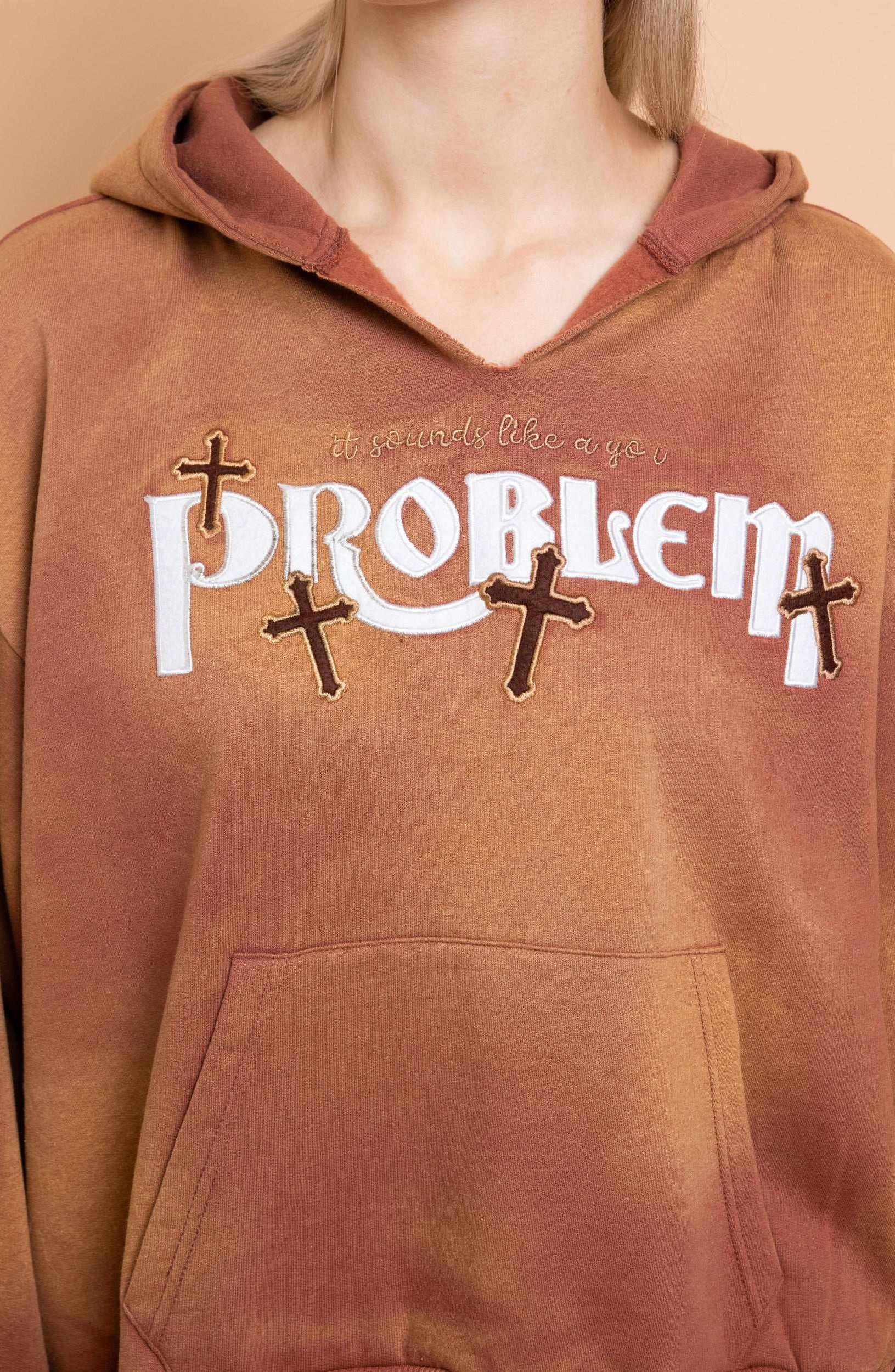 Daisy Street Problem V Neck Hoodie Hoodie by Daisy Street as seen on celebrities
