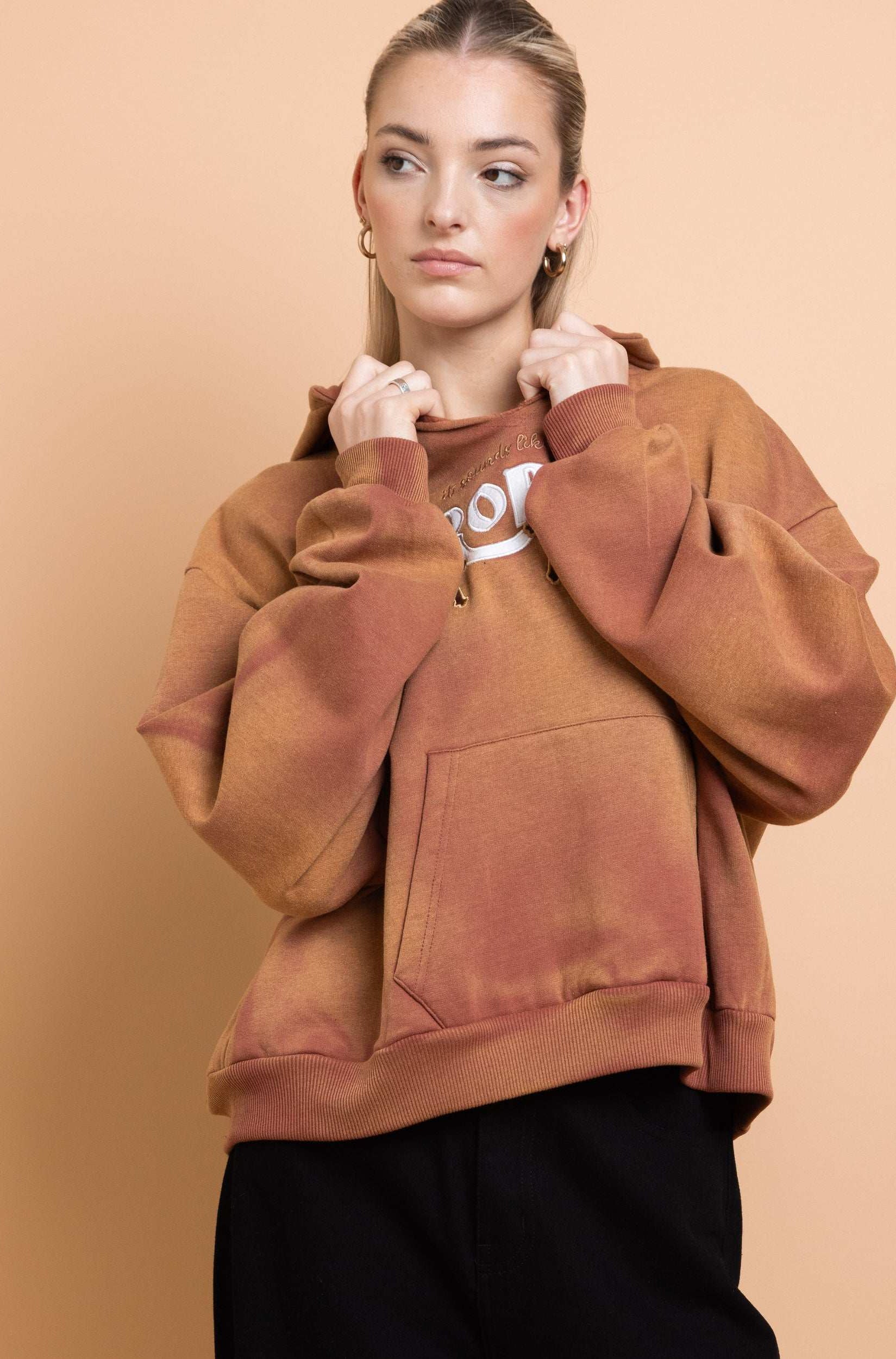 Daisy Street Problem V Neck Hoodie Hoodie by Daisy Street as seen on celebrities