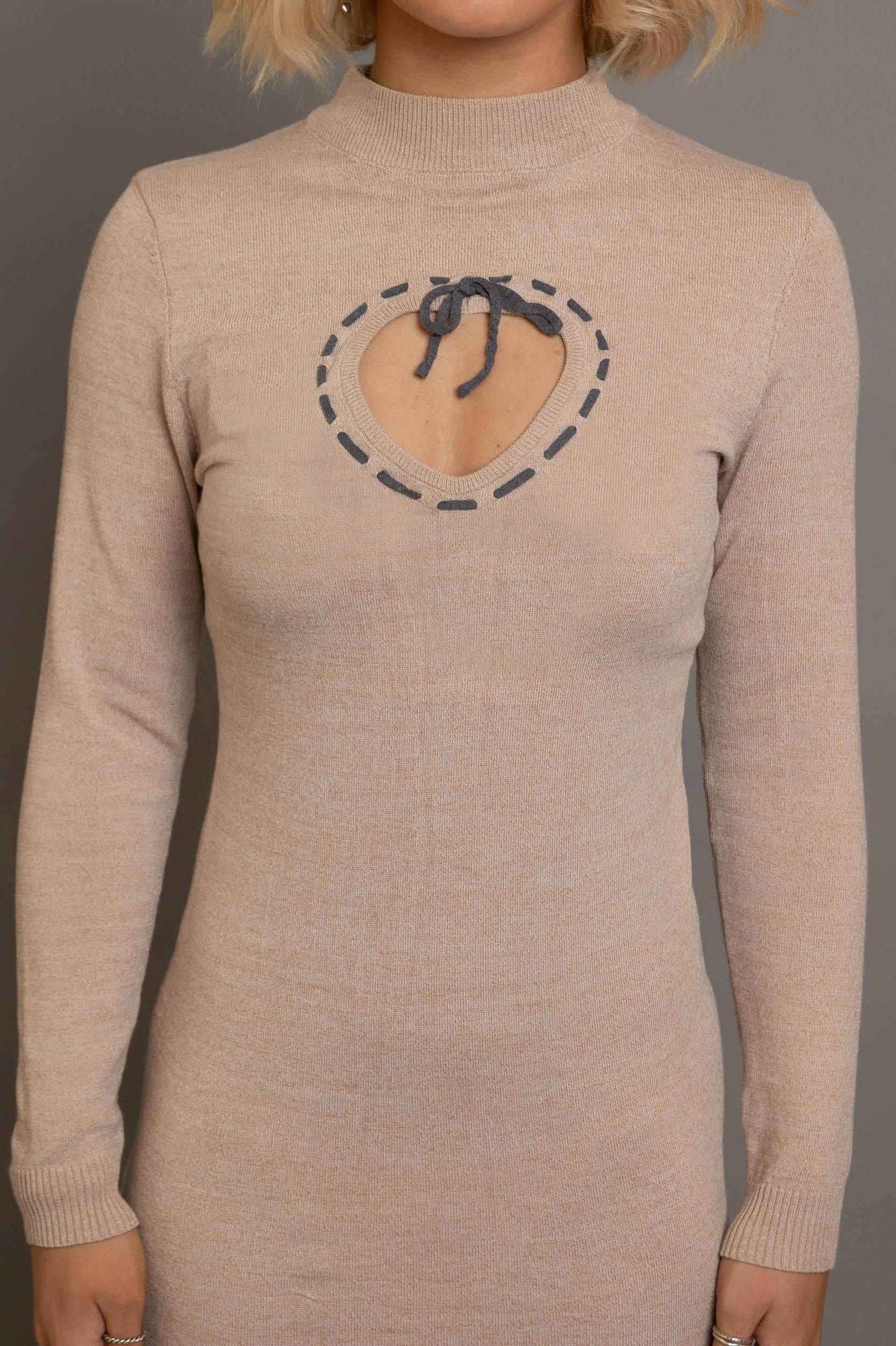 Daisy Street Cream Heart Cutout Midaxi Dress Maxi Dress by Daisy Street as seen on celebrities