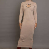 Daisy Street Cream Heart Cutout Midaxi Dress Maxi Dress by Daisy Street as seen on celebrities