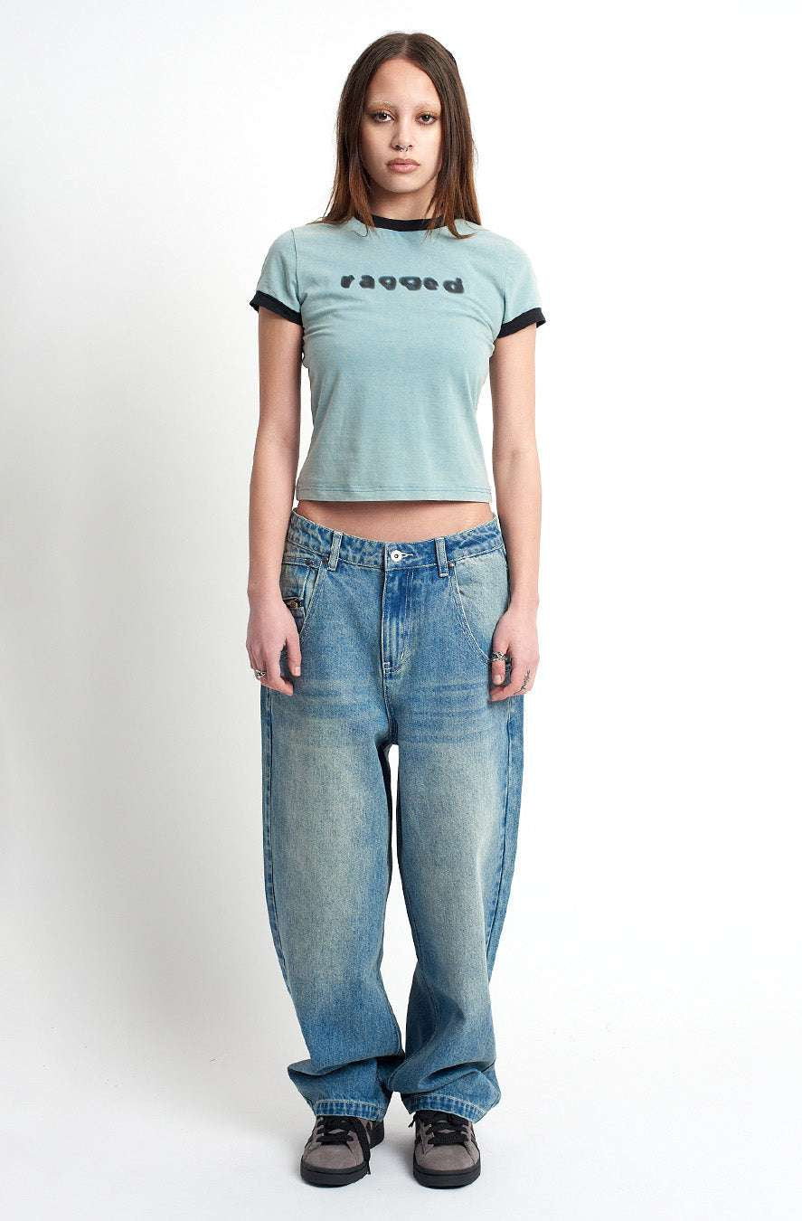The Ragged Priest Blur Baby Tee Top by The Ragged Priest as seen on celebrities