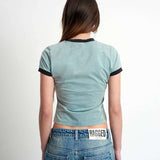 The Ragged Priest Blur Baby Tee Top by The Ragged Priest as seen on celebrities