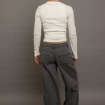 Daisy Street Double Layered Top with Embroidery Long Sleeved Top by Daisy Street as seen on celebrities