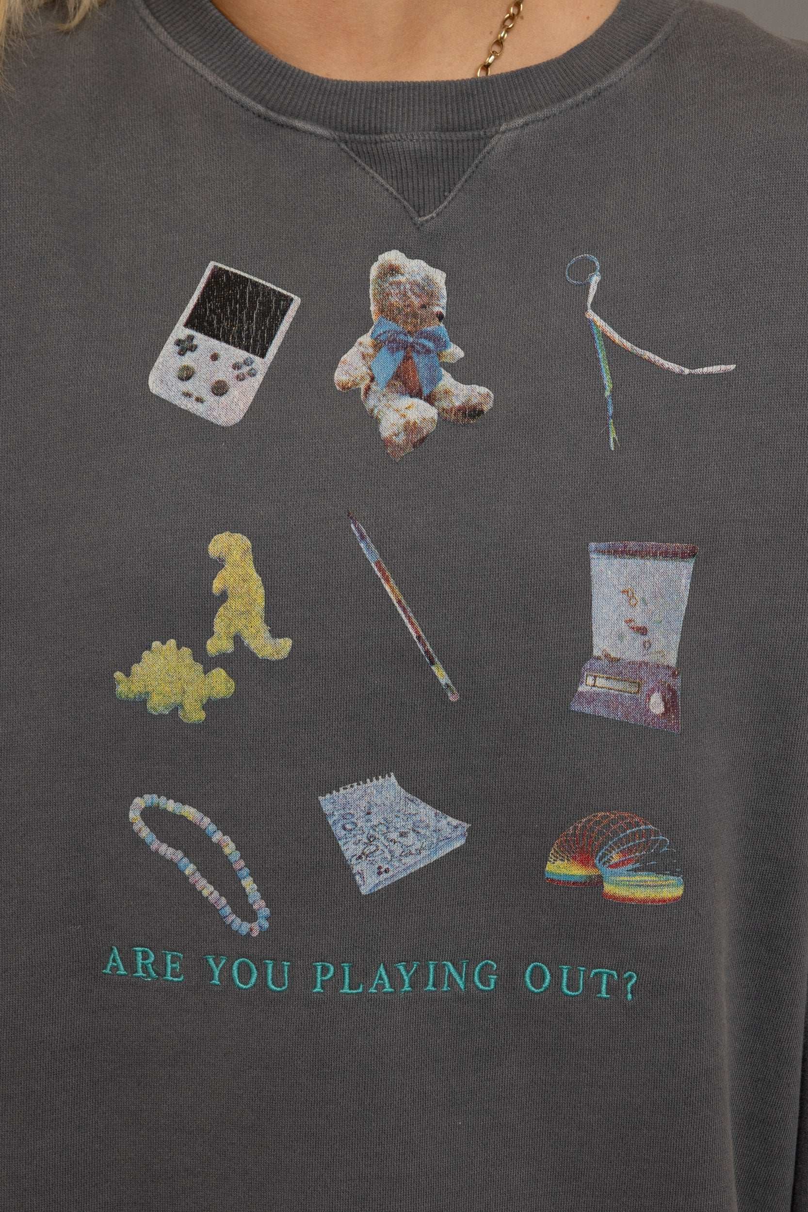 Daisy Street Playing Out Oversized Sweatshirt Sweater by Daisy Street as seen on celebrities