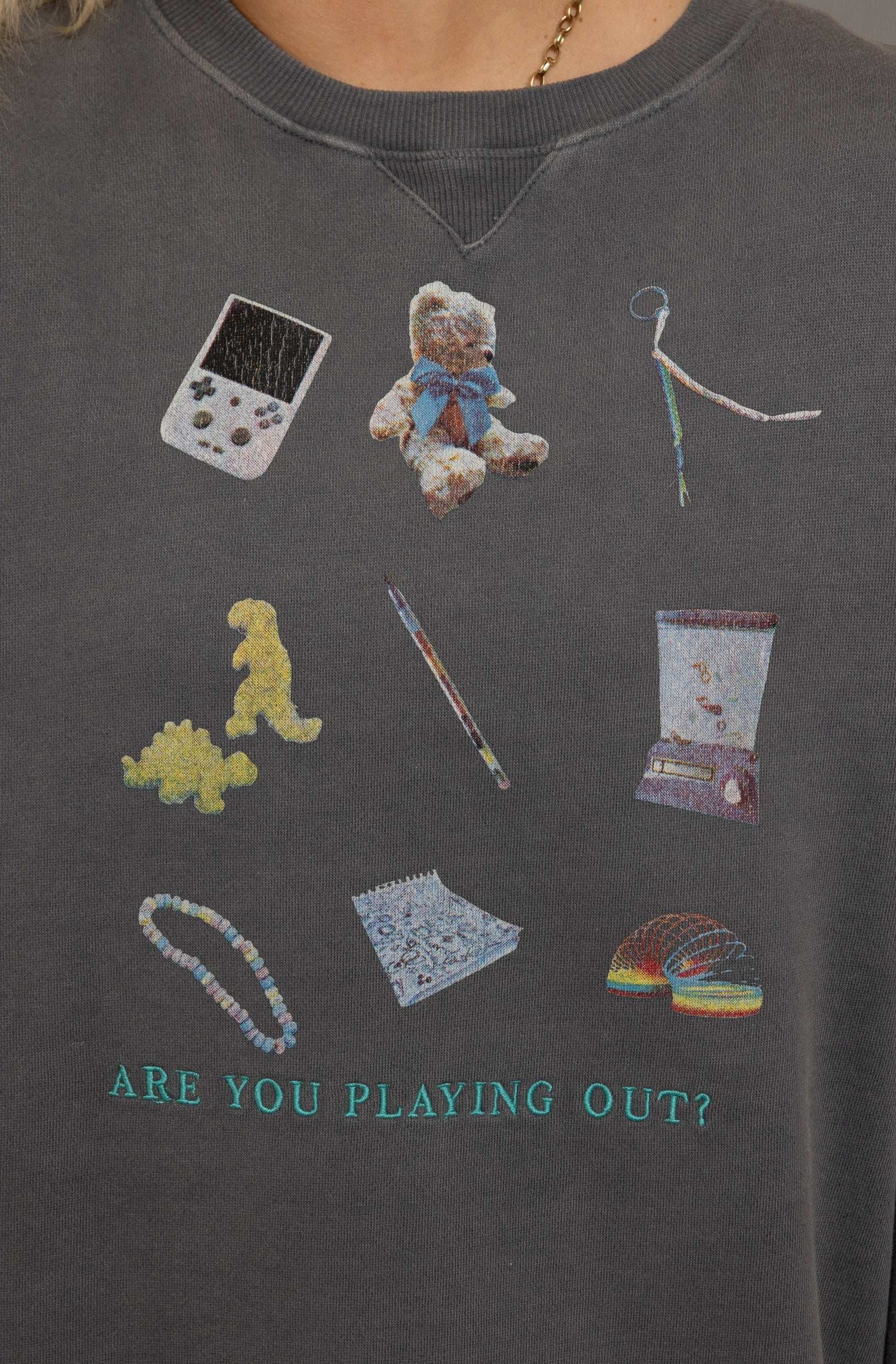 Daisy Street Playing Out Oversized Sweatshirt Sweater by Daisy Street as seen on celebrities