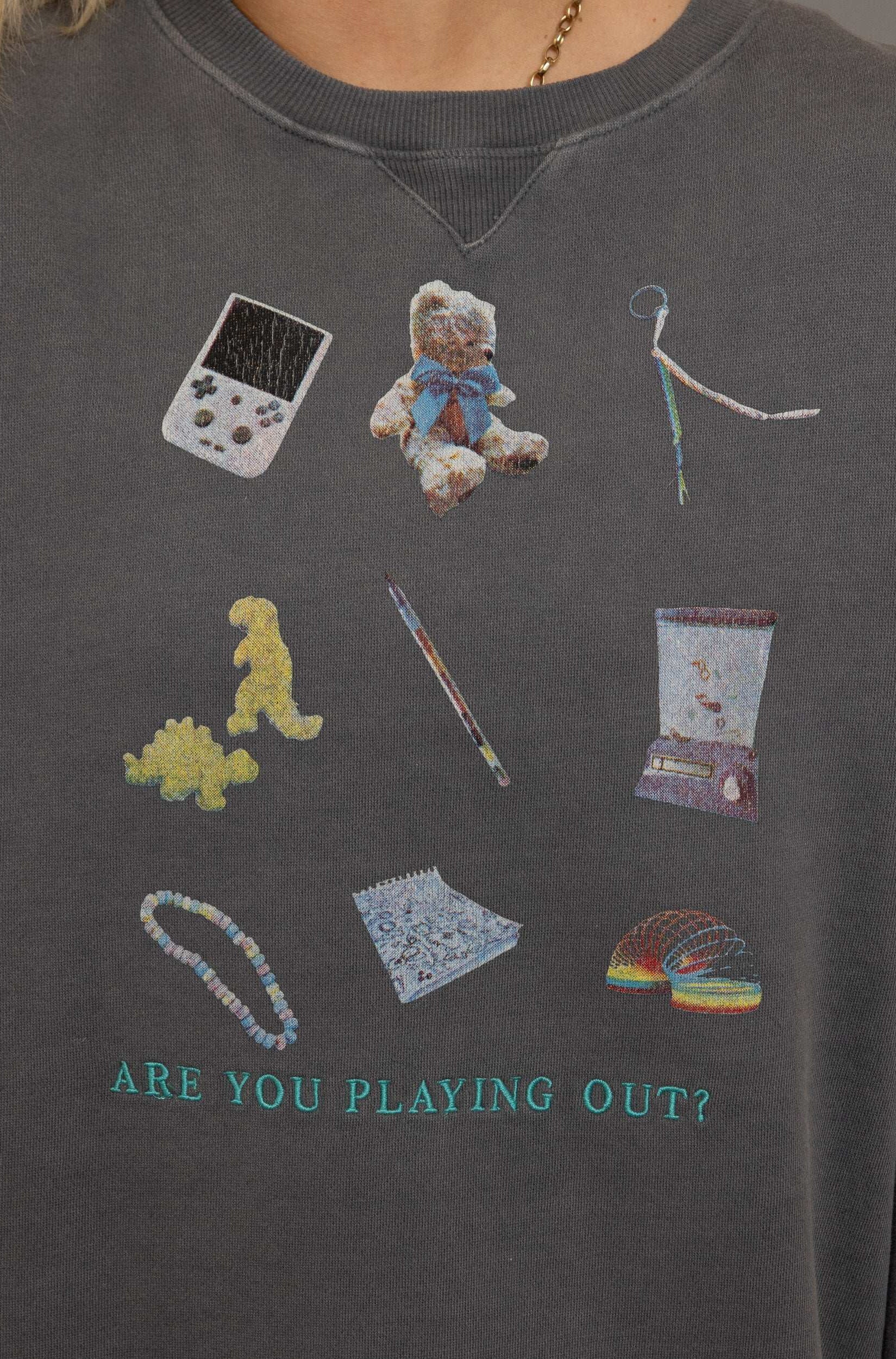 Daisy Street Playing Out Oversized Sweatshirt Sweater by Daisy Street as seen on celebrities