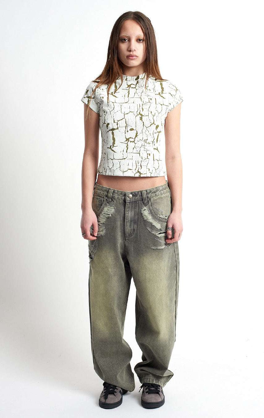 The Ragged Priest Rift Baby Tee Top by The Ragged Priest as seen on celebrities