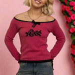 Daisy Street Off The Shoulder Pointelle Knit Top T-Shirts by Daisy Street as seen on celebrities
