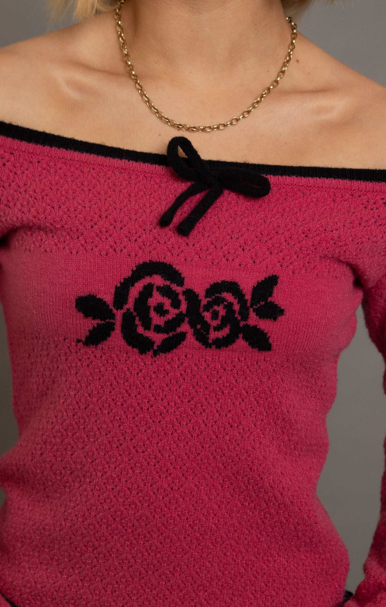 Daisy Street Off The Shoulder Pointelle Knit Top T-Shirts by Daisy Street as seen on celebrities