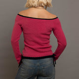 Daisy Street Off The Shoulder Pointelle Knit Top T-Shirts by Daisy Street as seen on celebrities
