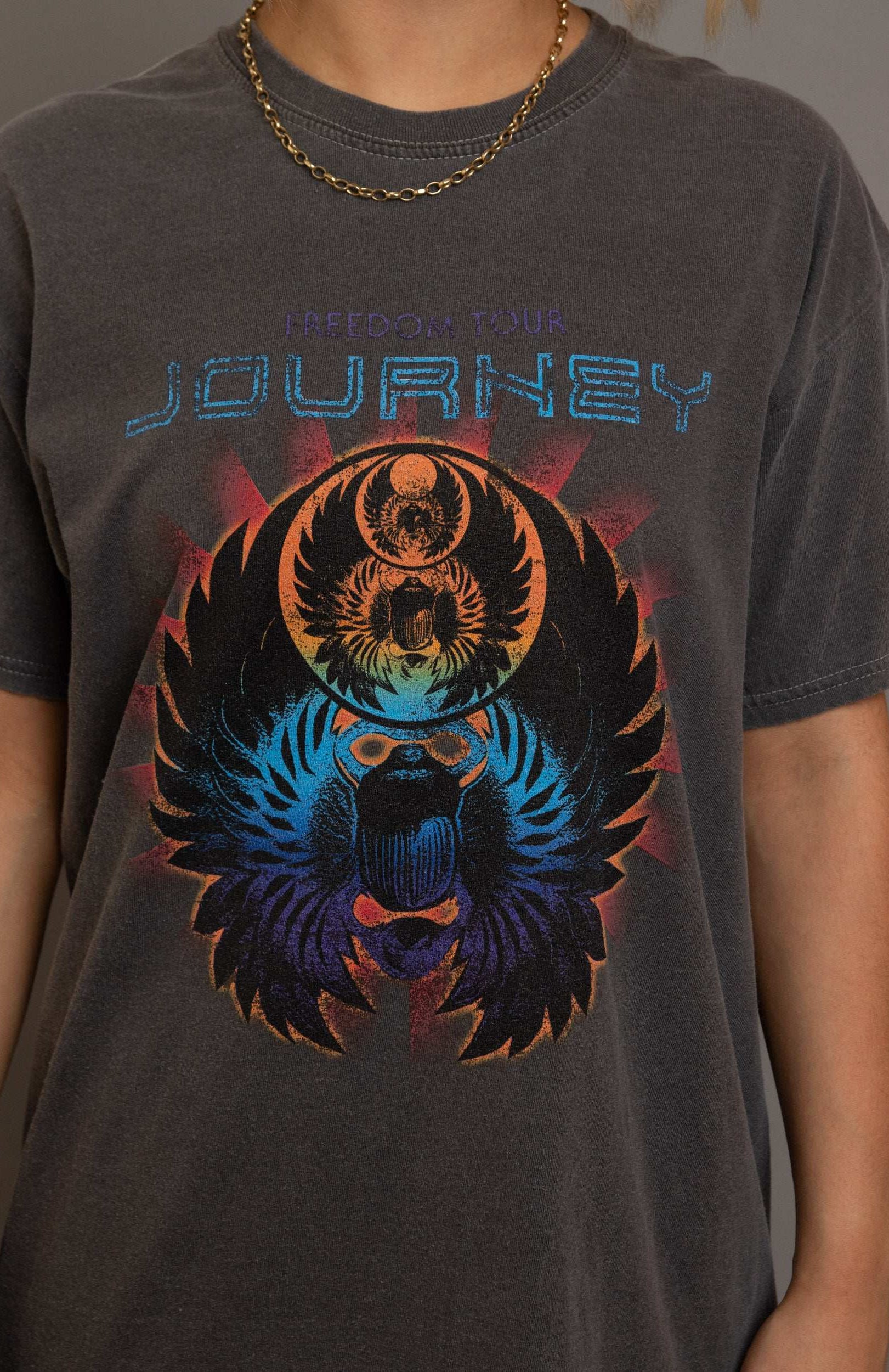 Daisy Street Journey Washed Band T-Shirt T-Shirts by Daisy Street as seen on celebrities