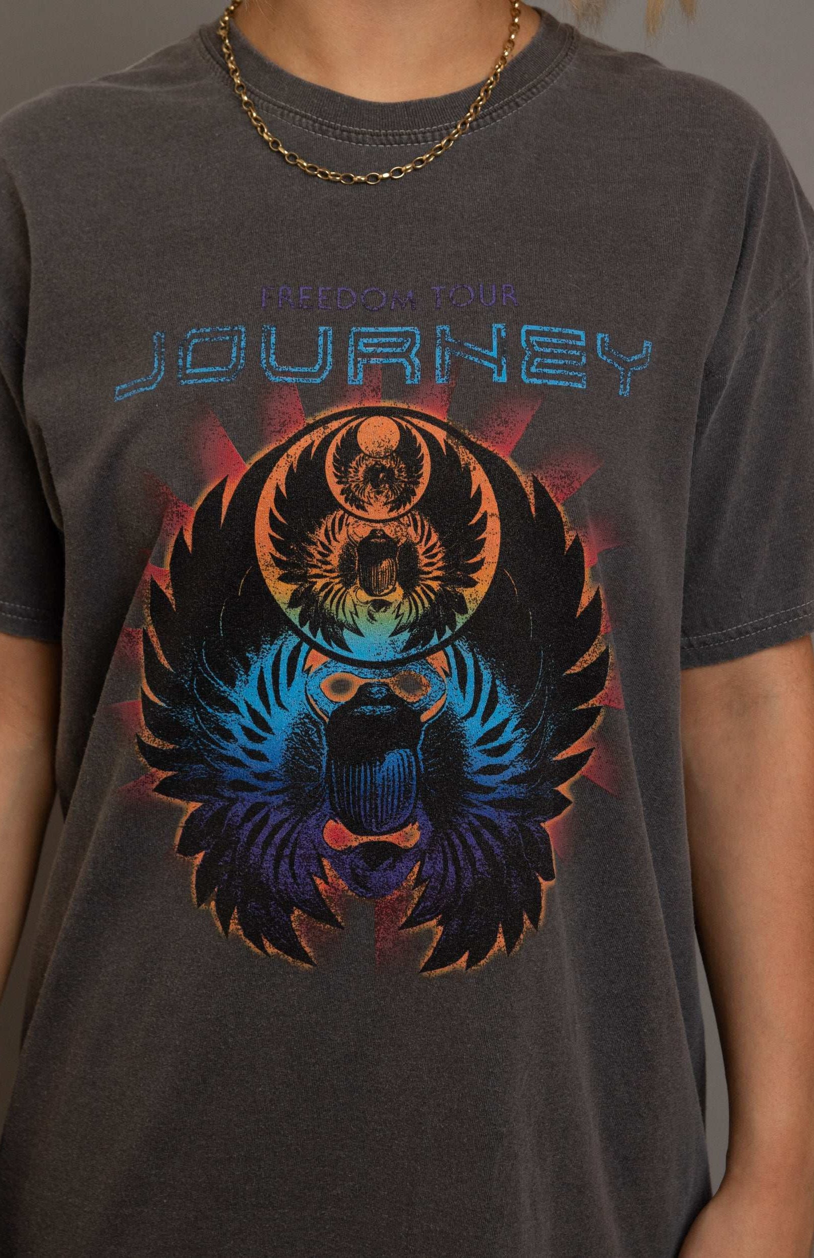 Daisy Street Journey Washed Band T-Shirt T-Shirts by Daisy Street as seen on celebrities