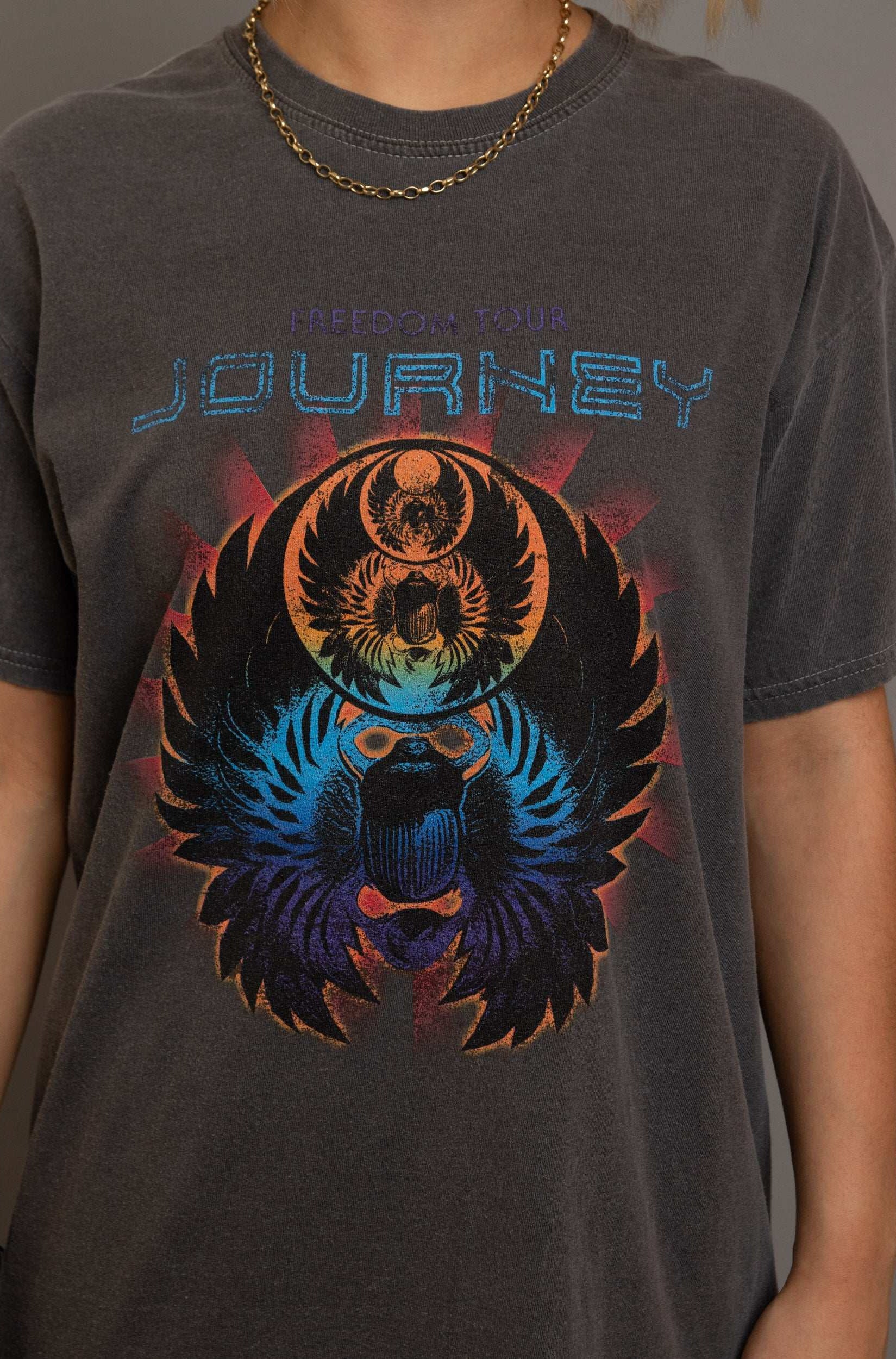 Daisy Street Journey Washed Band T-Shirt T-Shirts by Daisy Street as seen on celebrities