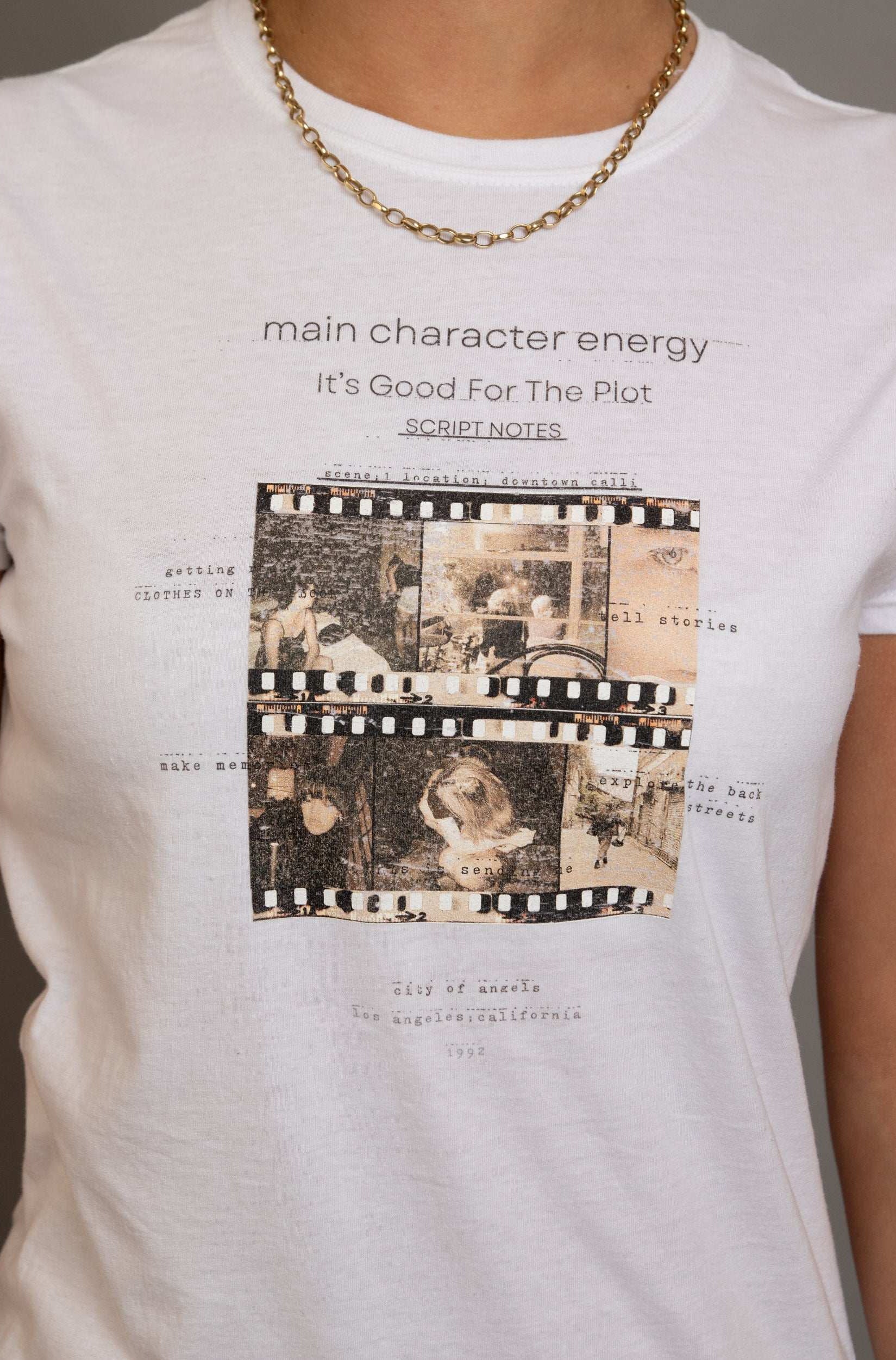 Daisy Street Main Character Energy Photo Negative Tee T-Shirts by Daisy Street as seen on celebrities