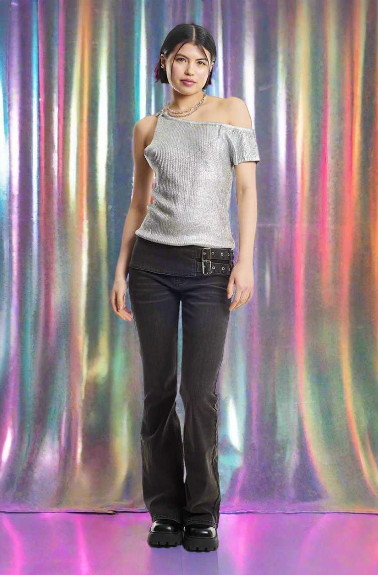The Ragged Priest Shimmer Metallic Top Vest Top by The Ragged Priest as seen on celebrities