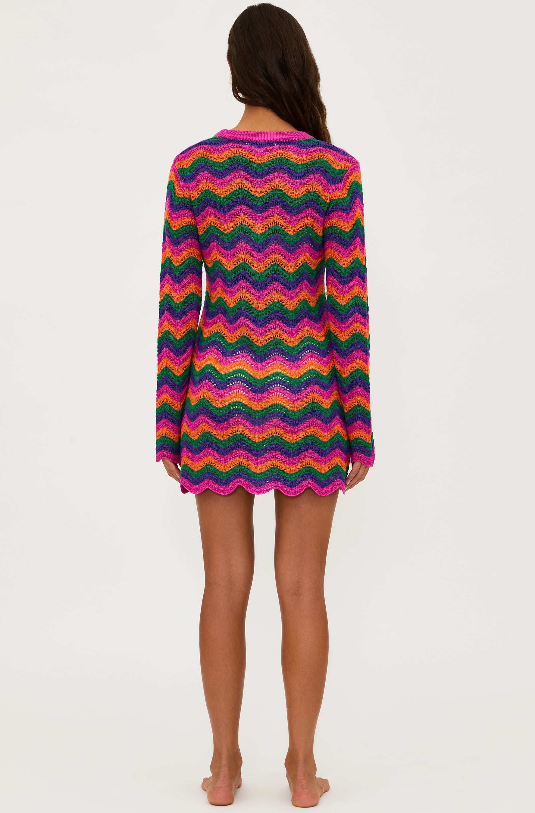 Beach Libbi Crochet Mini Dress Dress by Beach Riot as seen on celebrities