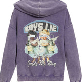 Boys Lie Aura Let Love Guide My Way Racer Hoodie Hooded Sweatshirt by Boys Lie as seen on celebrities
