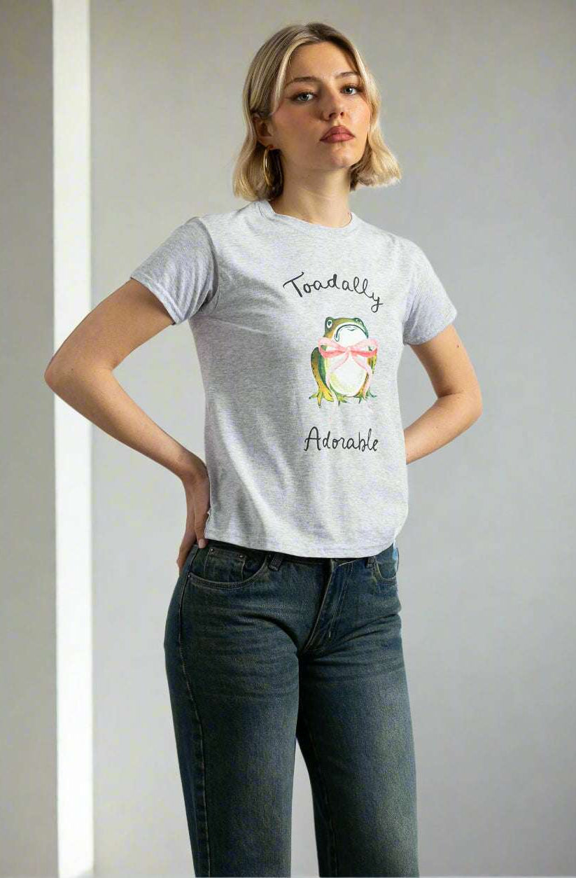 Daisy Street Toadally Adorable Baby Tee T-Shirt by Daisy Street as seen on celebrities