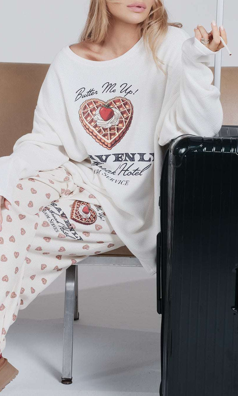 Boys Lie Heavenly Room Service PJ Printed Kimmy Pants