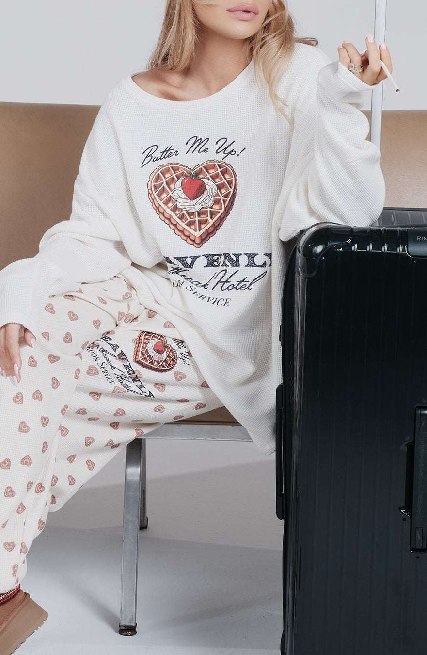 Boys Lie Heavenly Room Service PJ Printed Kimmy Pants