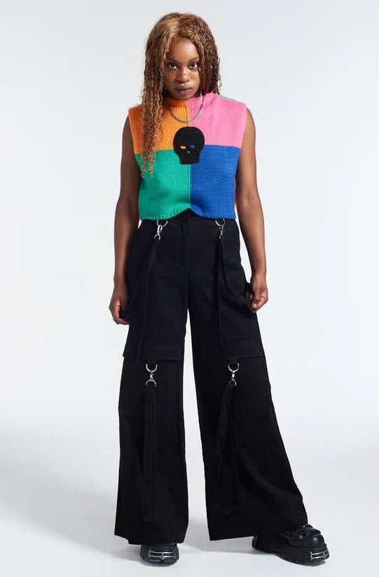 The Ragged Priest Destroy Knit Sleeveless Jumper Jumper by The Ragged Priest as seen on celebrities