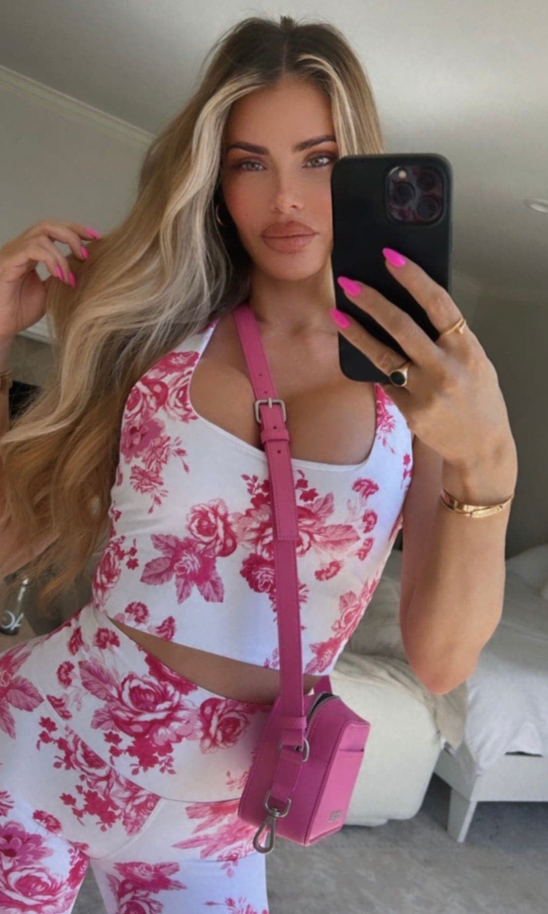 Shop Beach Riot Beach Riot Katya Gym Desert Garden Crop Top as seen on Chloe Sims Crop Top for women – premium loungewear and festival fashion at Spoiled Brat