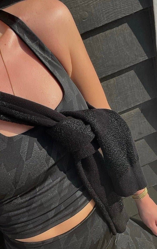 Shop Beach Riot Beach Riot Katya Houndstooth Crop Gym Top Crop Top for women – premium loungewear and festival fashion at Spoiled Brat