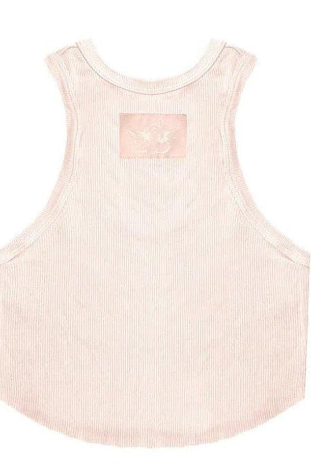 Shop Boys Lie Boys Lie Rose Pink Ribbed Tank Top Vest Top for women – premium loungewear and festival fashion at Spoiled Brat