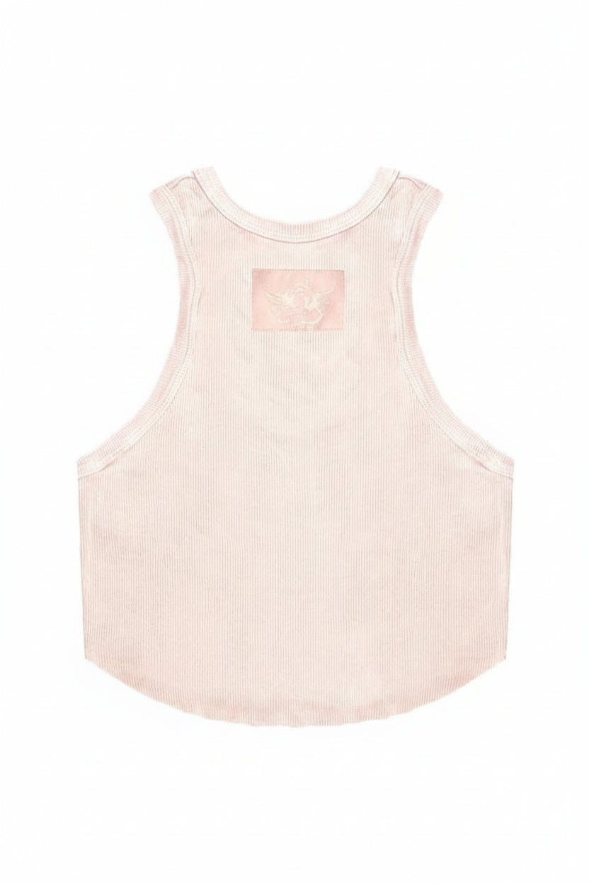 Shop Boys Lie Boys Lie Rose Pink Ribbed Tank Top Vest Top for women – premium loungewear and festival fashion at Spoiled Brat