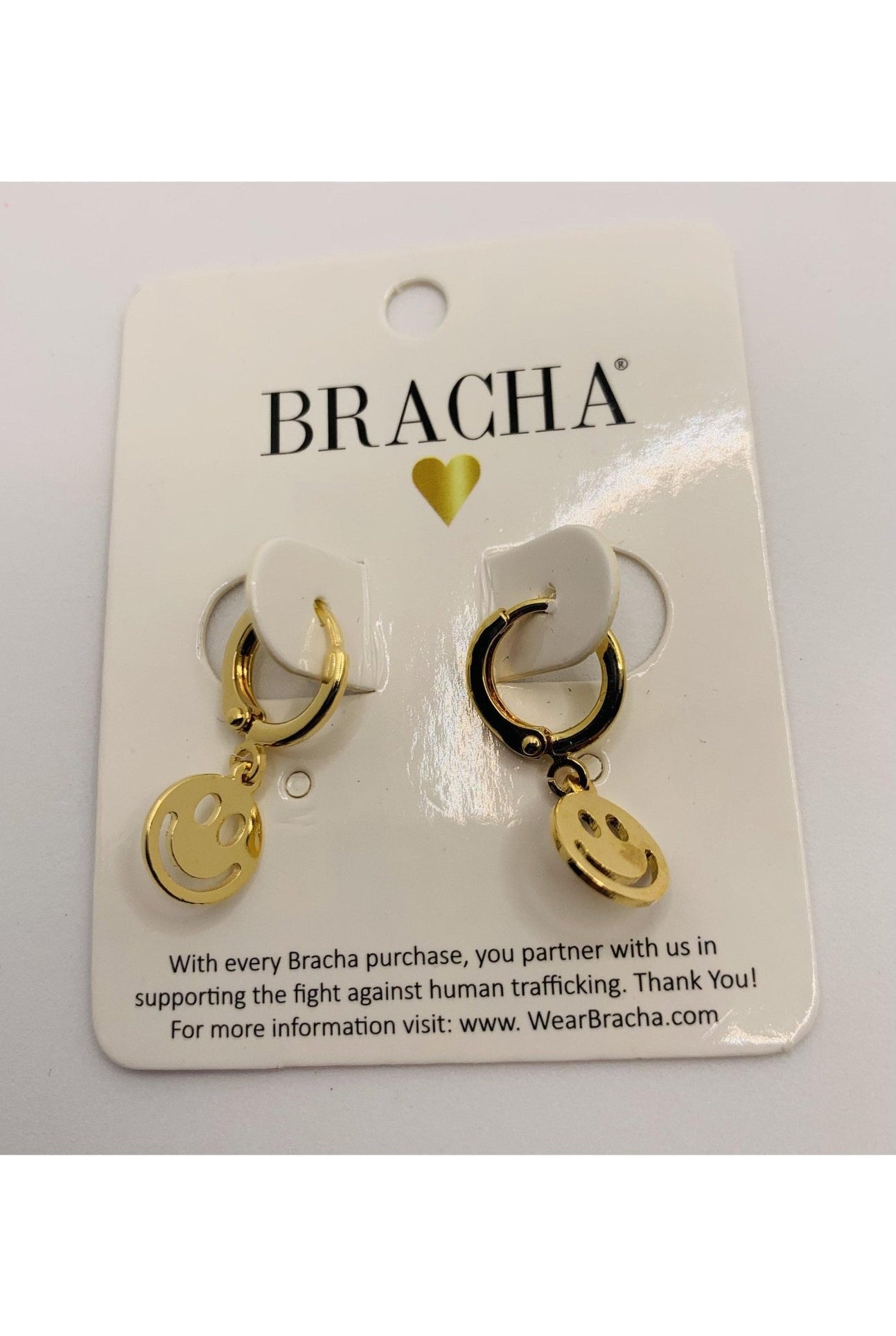 Shop Bracha Bracha Smiley Huggies Gold Hoop Earrings Earrings for women – premium loungewear and festival fashion at Spoiled Brat