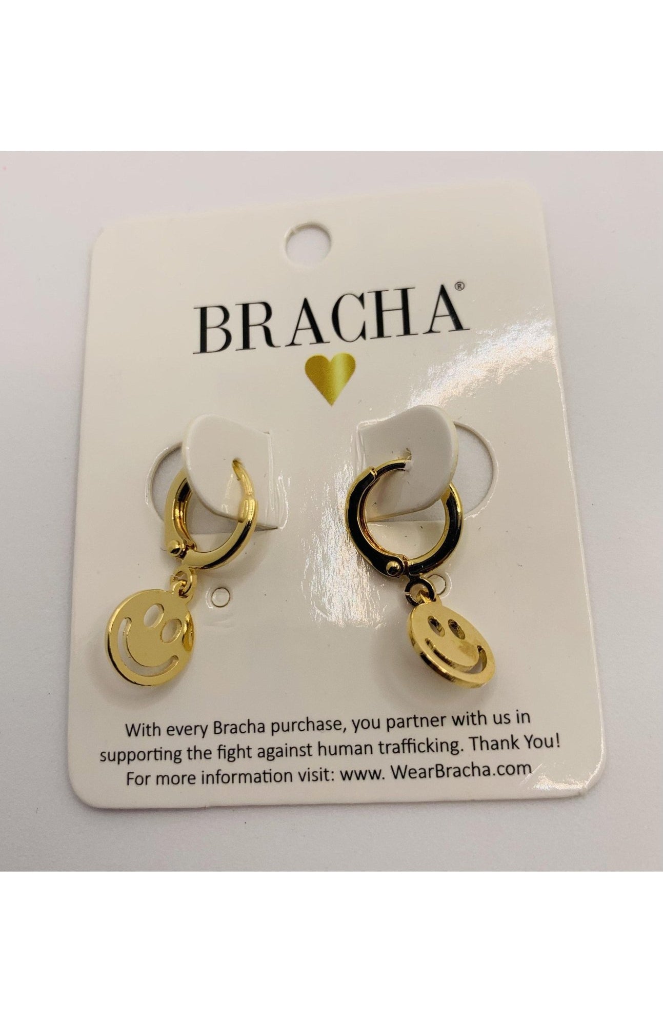 Shop Bracha Bracha Smiley Huggies Gold Hoop Earrings Earrings for women – premium loungewear and festival fashion at Spoiled Brat