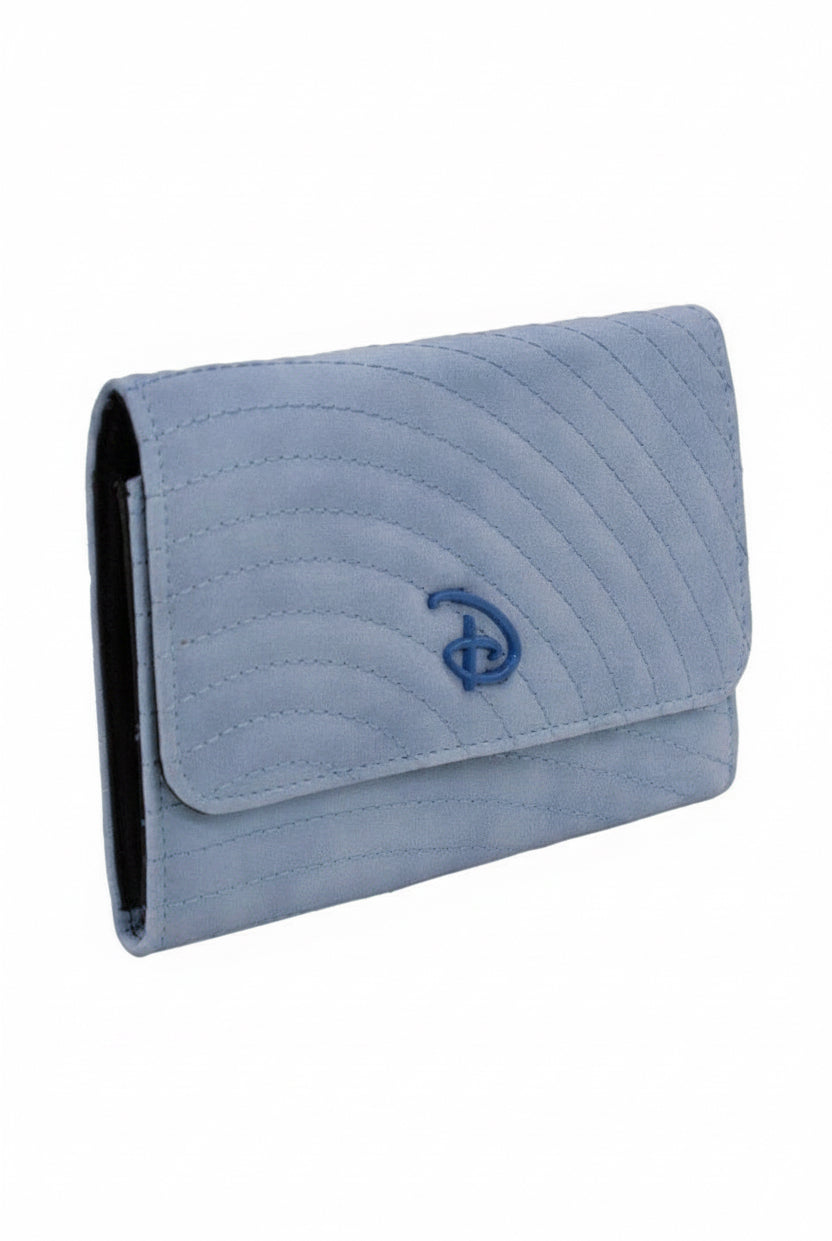 Shop Buckle Down Products Buckle Down Disney Logo Sky Blue Fold Over Wallet Wallet for women – premium loungewear and festival fashion at Spoiled Brat